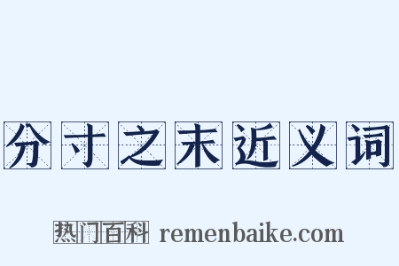 分寸之末近义词是什么意思的图片